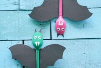 Adorable Recycled Plastic Spoon Bat Halloween Decor