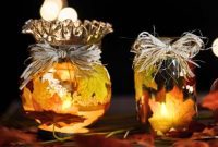Autumn Leaf Jar Luminaries