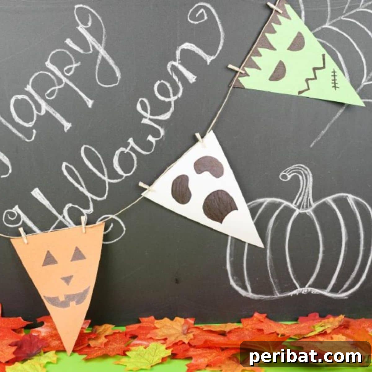 Spooktacular DIY Paper Halloween Garland - Peribat