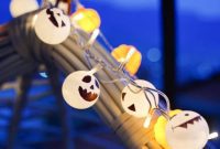 DIY Jack Skellington Halloween Garland with Ping Pong Balls