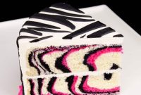 Effortless Pink Zebra Swirl Cake