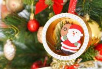 Whimsical Upcycled Santa 3D Christmas Tree Ornament