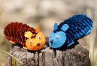 Whimsical Pinecone Hedgehogs