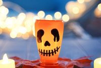 Charming Recycled Bottle Jack O Lantern