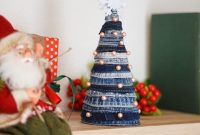 Upcycled Denim Mini Christmas Tree
