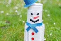 DIY Painted Tin Can Snowman Video Tutorial