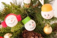 Handcrafted Ping Pong Snowman Holiday Ornaments