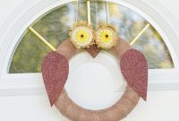 Farmhouse Burlap Owl Wreath