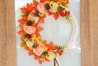Charming Fall Blossom & Pinecone Wreath