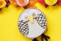Handcrafted Cute Owl Wood Slice Ornament