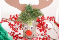 Whimsical Woodland Log Reindeer Decor
