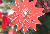 Craft Your Own Foam Poinsettia Brooch or Festive Ornament