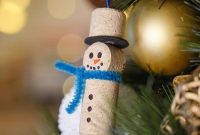Charming Cork Snowman Christmas Decor
