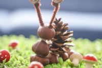 Enchanting Woodland Wanderer: A Pinecone and Chestnut Snail