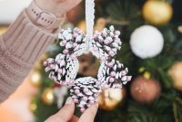 Glistening Bead-Adorned Pinecone Star