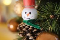 Woodland Pinecone Snowman Charm