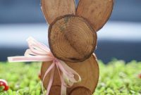 Charming Wood Slice Rabbit Ornament