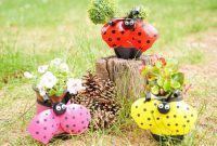 Upcycled Ladybug Garden Gems