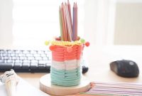 Upcycled Plastic Bottle Desk Organizer