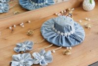 Charming Denim Hat Pin Cushion Wall Hanging