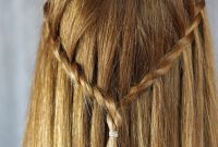 Chic Waterfall Braid Half Up Style