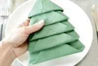 Deck Your Table: Napkins Transform into Christmas Trees