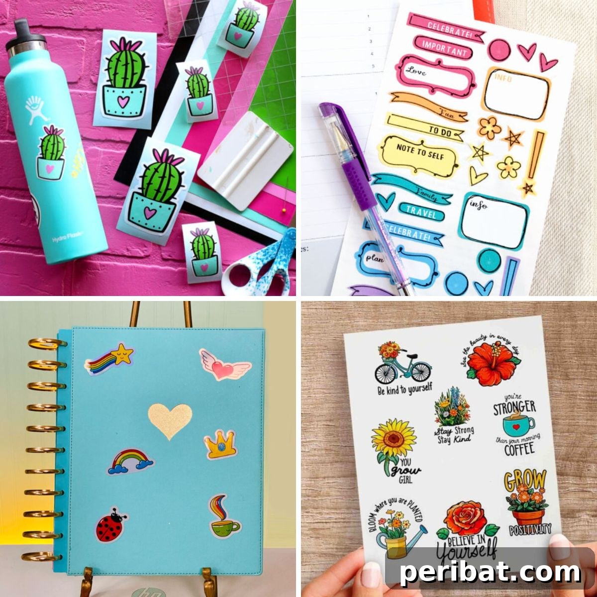 Sticker Project Ideas 37 DIY Sticker Projects: Craft Your Own Style - Peribat