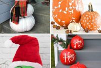 Deck the Gourds: 25 Christmas Pumpkin Painting Ideas