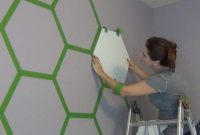 Create Stunning Hexagon Wall Art with Tape and a Template