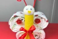 DIY Diaper Butterfly Baby Shower Gift