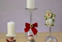 Transform Wine Glasses into Sparkling Christmas Candle Holders
