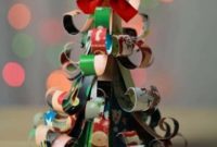 Miniature Cardstock Strip Christmas Tree Craft