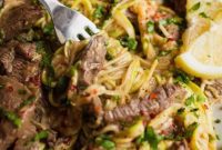 Easy One-Pan Steak Zoodle Stir Fry
