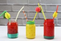 Vibrant Painted Jars for Summer Drinks
