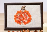 Charming Button Pumpkin Wall Art