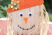 Crafting Tiny Scarecrows from Popsicle Sticks
