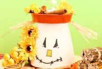 Whimsical Scarecrow Pot Lantern