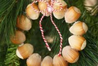 Handmade Rustic Hazelnut Christmas Ornaments