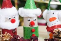 Upcycled Toilet Roll Santa Snowman and Elf for Kids