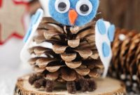 Whimsical Winter Pinecone Owl Decorations