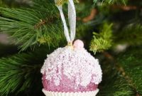 Sparkling DIY Cupcake Christmas Ornaments
