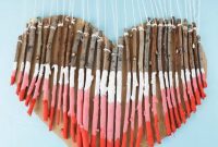 Hand-Painted Rustic Twig Heart Ornament