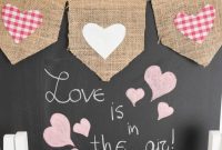 Rustic Love Burlap Heart Garland
