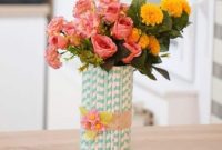 Handmade Straw-Embellished Mason Jar Vase
