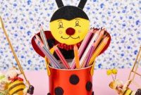 From Can to Cute: Ladybug Desk Organizer