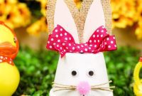 Charming Repurposed Planter Bunnies for Easter