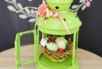 DIY Upcycled Lantern Spring Nest
