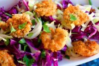 Quick Spicy Shrimp with Crunchy Asian Slaw