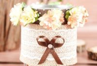 Chic Burlap Lace Accent Canister