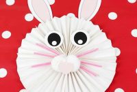 Whimsical Folded Paper Bunny Wall Art